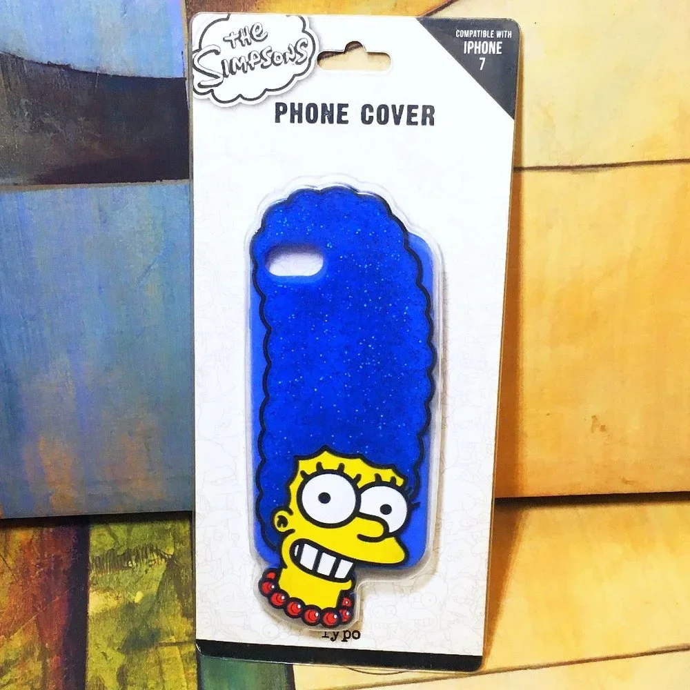 NEW APPLE IPHONE 7 / 8 THE SIMPSONS MARGE SIMPSON GLITTERY PHONE COVER CASE